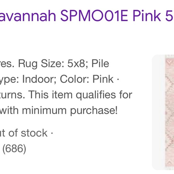 Pink Geometric Pattern Rug - Picture 5 of 5
